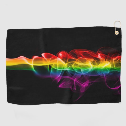 SlipperyJoe's rook viert levendige regenboogkleure Golfhanddoek (Horizontaal)