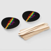 SlipperyJoe's rook viert levendige regenboogkleure Handwaaier (Niet-gemonteerd)