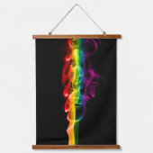 SlipperyJoe's rook viert levendige regenboogkleure Hangend Wandkleed (Voorkant)