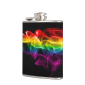 SlipperyJoe's rook viert levendige regenboogkleure Heupfles (Links)