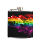 SlipperyJoe's rook viert levendige regenboogkleure Heupfles (Voorkant)