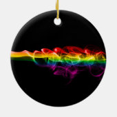 SlipperyJoe's rook viert levendige regenboogkleure Keramisch Ornament (Achterkant)