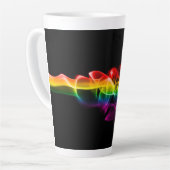 SlipperyJoe's rook viert levendige regenboogkleure Latte Mok (Linkerhoek)