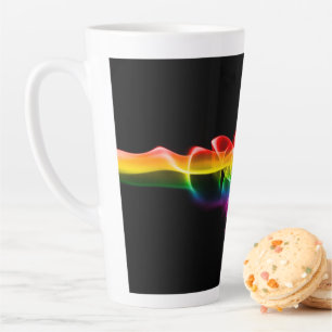 SlipperyJoe's rook viert levendige regenboogkleure Latte Mok