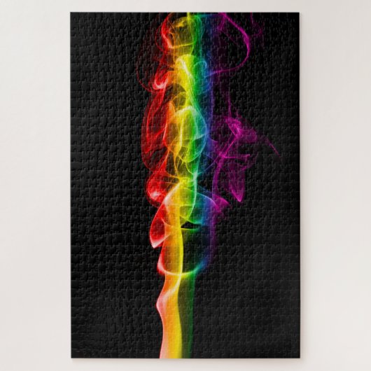 SlipperyJoe's rook viert levendige regenboogkleure Legpuzzel (Verticaal)