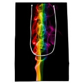 SlipperyJoe's rook viert levendige regenboogkleure Medium Cadeauzakje (Achterkant)