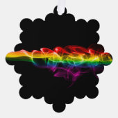 SlipperyJoe's rook viert levendige regenboogkleure Ornament Kaart (Voorkant)