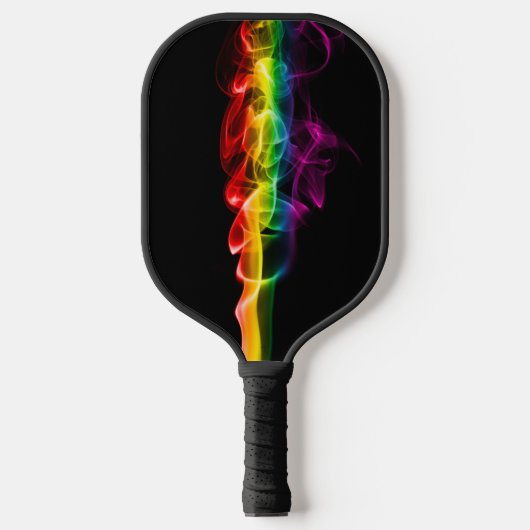 SlipperyJoe's rook viert levendige regenboogkleure Pickleball Paddle (Voorkant)