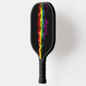 SlipperyJoe's rook viert levendige regenboogkleure Pickleball Paddle (Links)