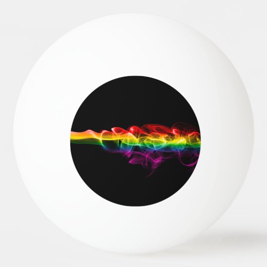 SlipperyJoe's rook viert levendige regenboogkleure Pingpongbal (Voorkant)