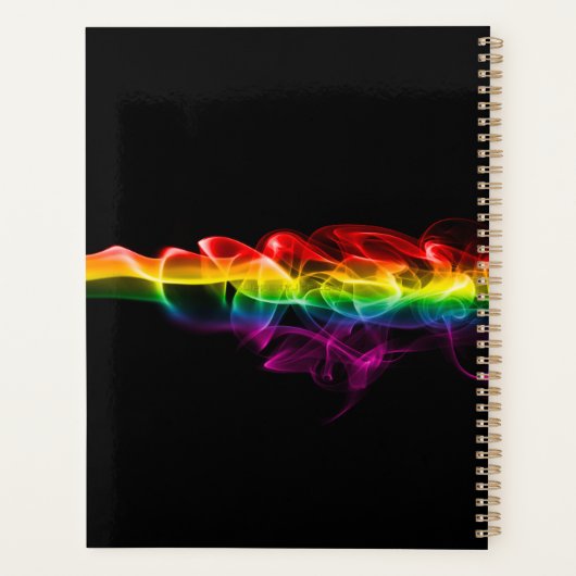 SlipperyJoe's rook viert levendige regenboogkleure Planner (Achterkant)