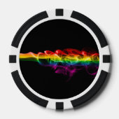 SlipperyJoe's rook viert levendige regenboogkleure Poker Chips (Voorkant)