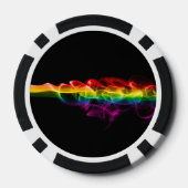 SlipperyJoe's rook viert levendige regenboogkleure Poker Chips (Achterkant)