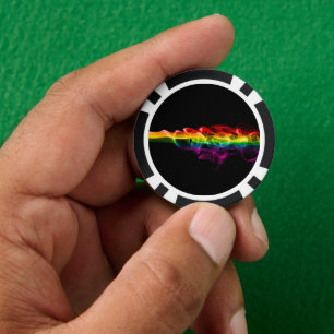 SlipperyJoe's rook viert levendige regenboogkleure Poker Chips