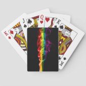 SlipperyJoe's rook viert levendige regenboogkleure Pokerkaarten (Achterkant)