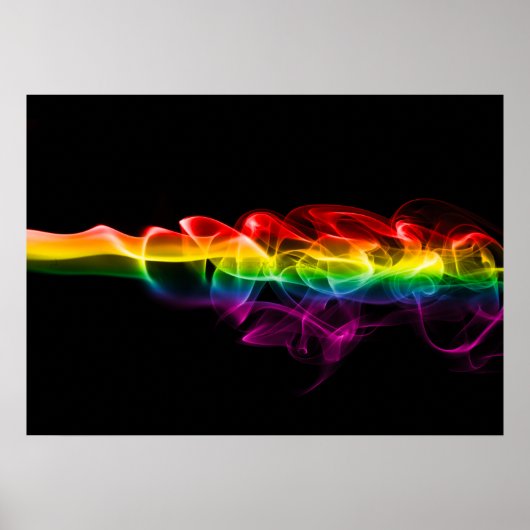SlipperyJoe's rook viert levendige regenboogkleure Poster (Voorkant)