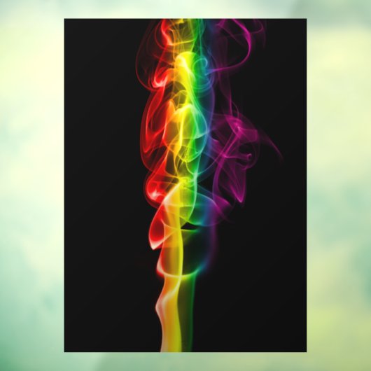 SlipperyJoe's rook viert levendige regenboogkleure Raamsticker (Vel 3)