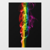 SlipperyJoe's rook viert levendige regenboogkleure Raamsticker (Vel)