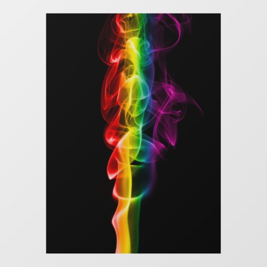 SlipperyJoe's rook viert levendige regenboogkleure Raamsticker (Vel)