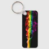 SlipperyJoe's rook viert levendige regenboogkleure Sleutelhanger (Voorkant)