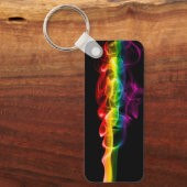 SlipperyJoe's rook viert levendige regenboogkleure Sleutelhanger (Voorkant)