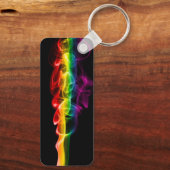 SlipperyJoe's rook viert levendige regenboogkleure Sleutelhanger (Achterkant)