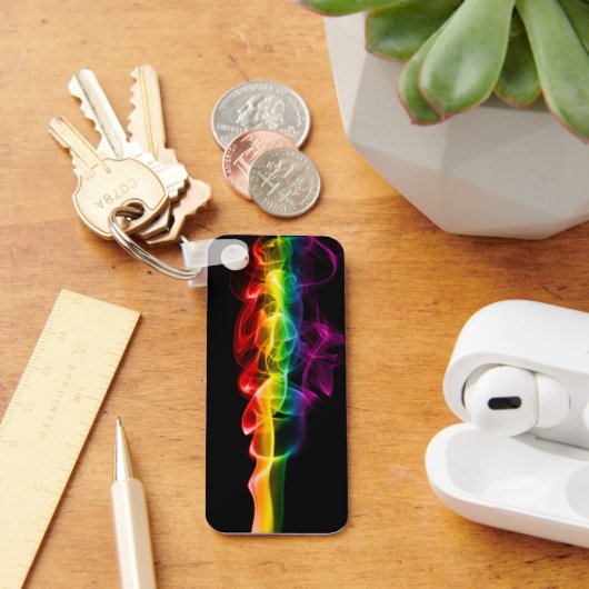 SlipperyJoe's rook viert levendige regenboogkleure Sleutelhanger (Bureau)