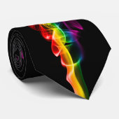 SlipperyJoe's rook viert levendige regenboogkleure Stropdas (Opgerold)