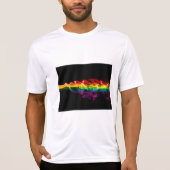 SlipperyJoe's rook viert levendige regenboogkleure T-shirt (Voorkant)