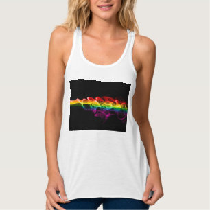 SlipperyJoe's rook viert levendige regenboogkleure Tanktop