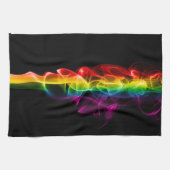 SlipperyJoe's rook viert levendige regenboogkleure Theedoek (Horizontaal)