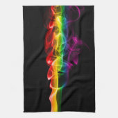 SlipperyJoe's rook viert levendige regenboogkleure Theedoek (Verticaal)