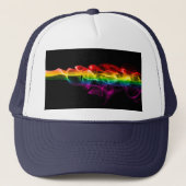 SlipperyJoe's rook viert levendige regenboogkleure Trucker Pet (Voorkant)