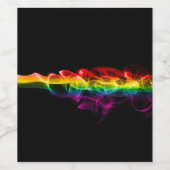 SlipperyJoe's rook viert levendige regenboogkleure Wijn Etiket (Enkel label)