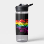 SlipperyJoe's rookdamp-rimpelregenboogkleuren Waterfles (Links)