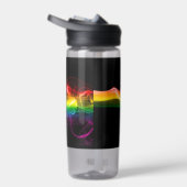 SlipperyJoe's rookdamp-rimpelregenboogkleuren Waterfles (Rechts)