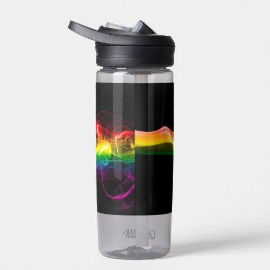 SlipperyJoe's rookdamp-rimpelregenboogkleuren Waterfles (Rechts)