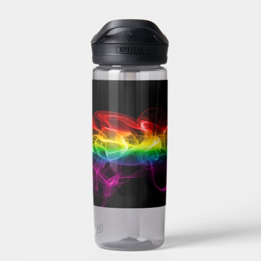 SlipperyJoe's rookdamp-rimpelregenboogkleuren Waterfles (Achterkant)