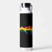 SlipperyJoe's rookdamp-rimpelregenboogkleuren Waterfles (Voorkant)
