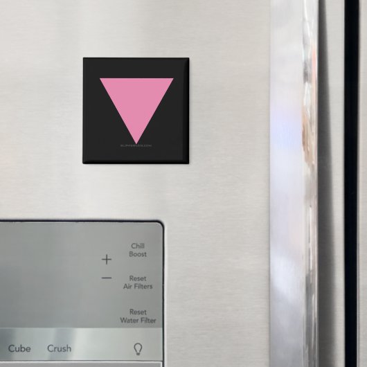 SlipperyJoe's Roze Driehoek Vlag gay geschenken LG Magneet (Insitu (Koelkast))