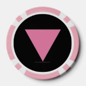 SlipperyJoe's Roze Driehoek Vlag gay geschenken LG Poker Chips (Achterkant)