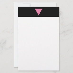 SlipperyJoe's roze driehoekige vlag helder roze sy Briefpapier