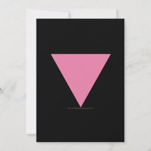 SlipperyJoe's roze driehoekige vlag helder roze sy Feestdagenkaart