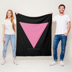 SlipperyJoe's roze driehoekige vlag helder roze sy Fleece Deken