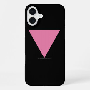 SlipperyJoe's roze driehoekige vlag helder roze sy iPhone 16 Plus Hoesje