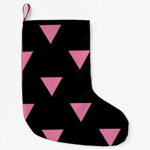 SlipperyJoe's roze driehoekige vlag helder roze sy Kleine Kerstsok