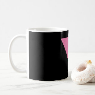 SlipperyJoe's roze driehoekige vlag helder roze sy Koffiemok