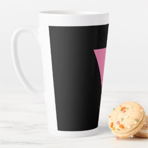 SlipperyJoe's roze driehoekige vlag helder roze sy Latte Mok
