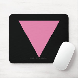 SlipperyJoe's roze driehoekige vlag helder roze sy Muismat