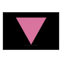 SlipperyJoe's roze driehoekige vlag helder roze sy